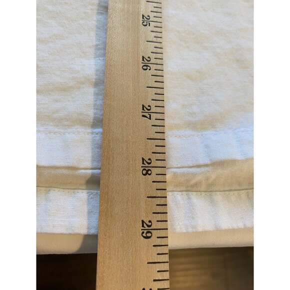 Old Navy Women’s Popover Shirt L White Preppy Casual Linen Blend Top Hi Low Hem - Picture 5 of 16